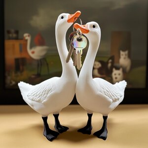 3D-gedruckter magnetischer Gänse-Schlüsselhalter