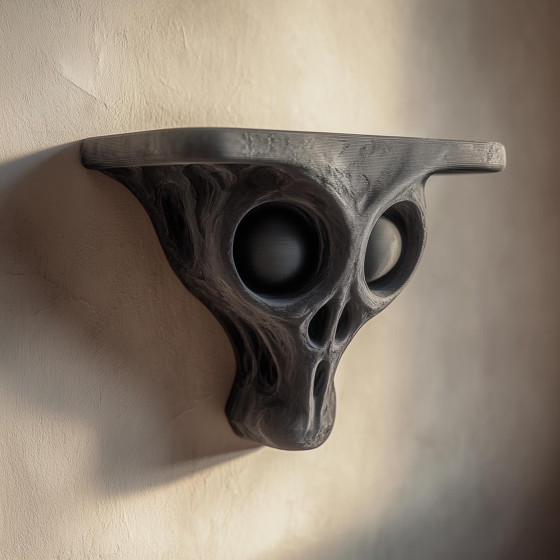 3D-gedrucktes Alien-Schädel-Wandregal