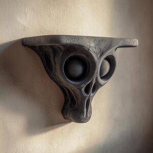 3D-gedrucktes Alien-Schädel-Wandregal