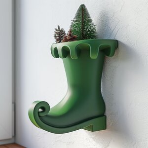 3D-gedruckte Elfenstiefel-Wandvase