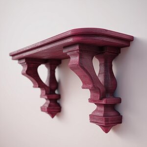 3D-gedrucktes gotisches Konsolen-Wandregal