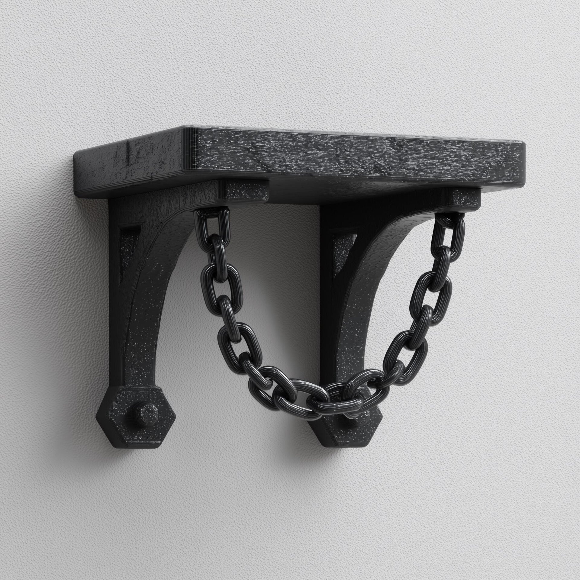 3D-gedrucktes Gothic-Ketten-Stützregal