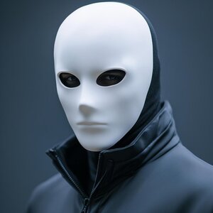 3D-gedruckte unbemalte Gesichtsmaske zum Bemalen
