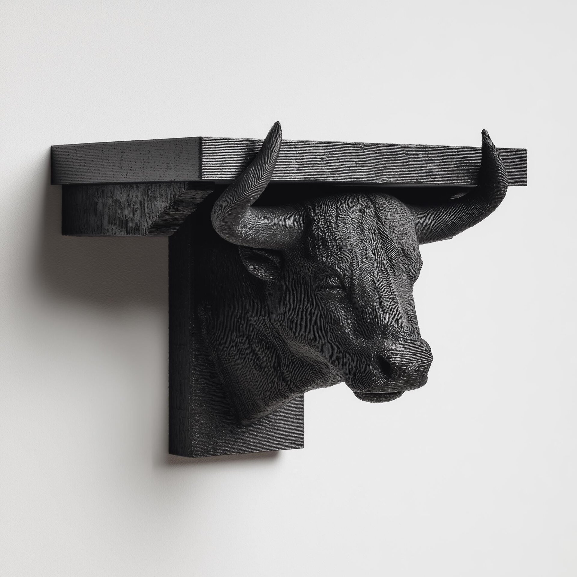 3D-gedrucktes Taurus-Stierkopf-Wandregal