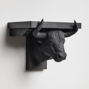 3D-gedrucktes Taurus-Stierkopf-Wandregal