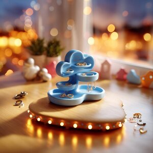 Wolken-Schmuckorganizer | 3D-gedruckter Ringhalter