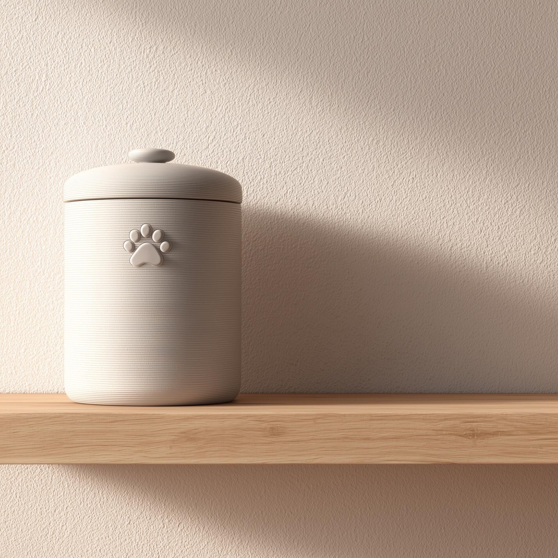 Minimalistische Haustier-Gedenkurne | 3D-gedrucktes Pfotendesign