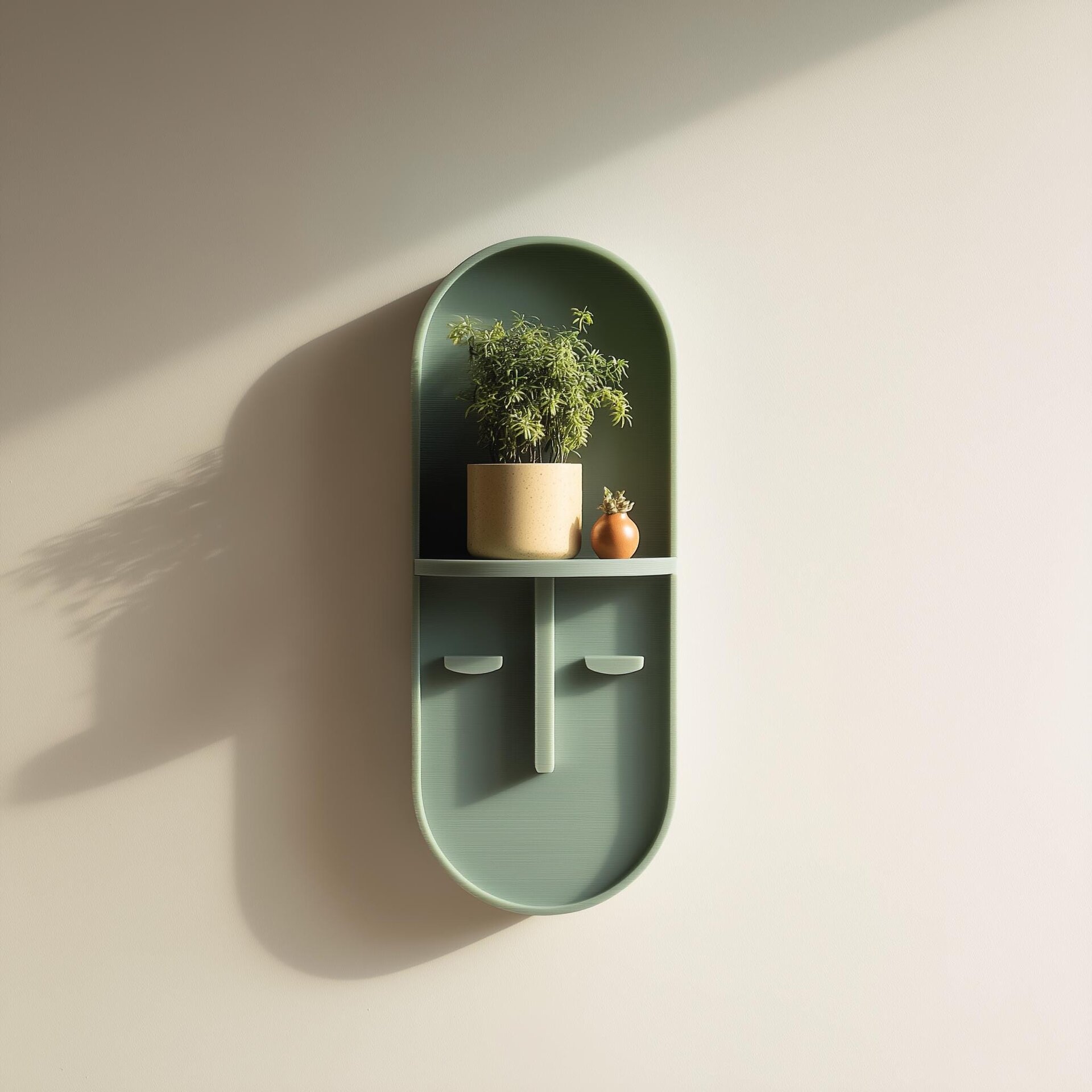3D-gedrucktes Nischen-Wandregal | Minimalistische Ausstellungsnische