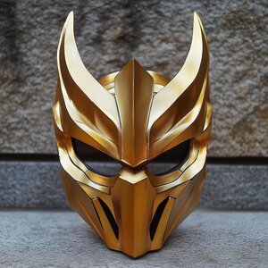 3D-gedruckte Samurai-Dämon-Kriegermaske