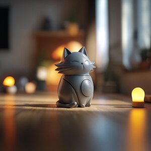 Gedenkurne Sitzende Katze | 3D-gedrucktes Erinnerungsstück