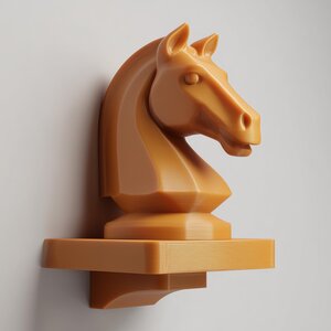 3D-gedrucktes Schachspringer-Wandregal