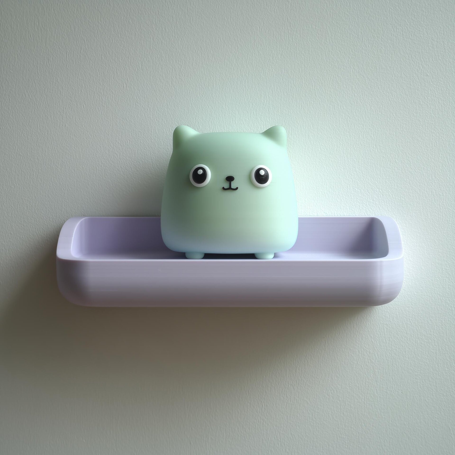 3D-gedrucktes Würfel-Katzen-Wandregal