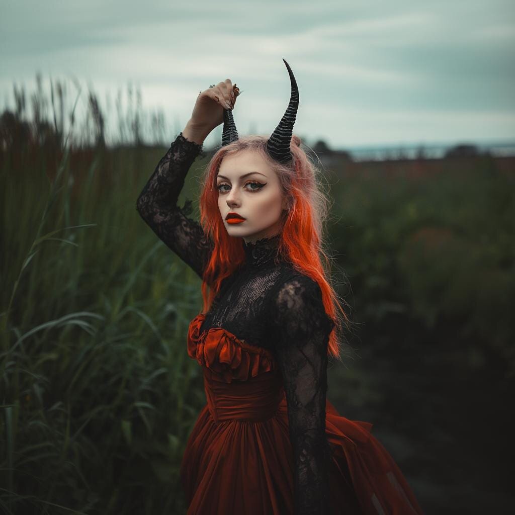 Dark-Fantasy-Gothic-Dämonenhörner-Stirnband | 3D-gedrucktes Paar