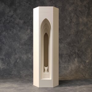 3D-gedruckte Gothic-Katzenturm-Gedenkurne | Bogen-Erinnerungsstück