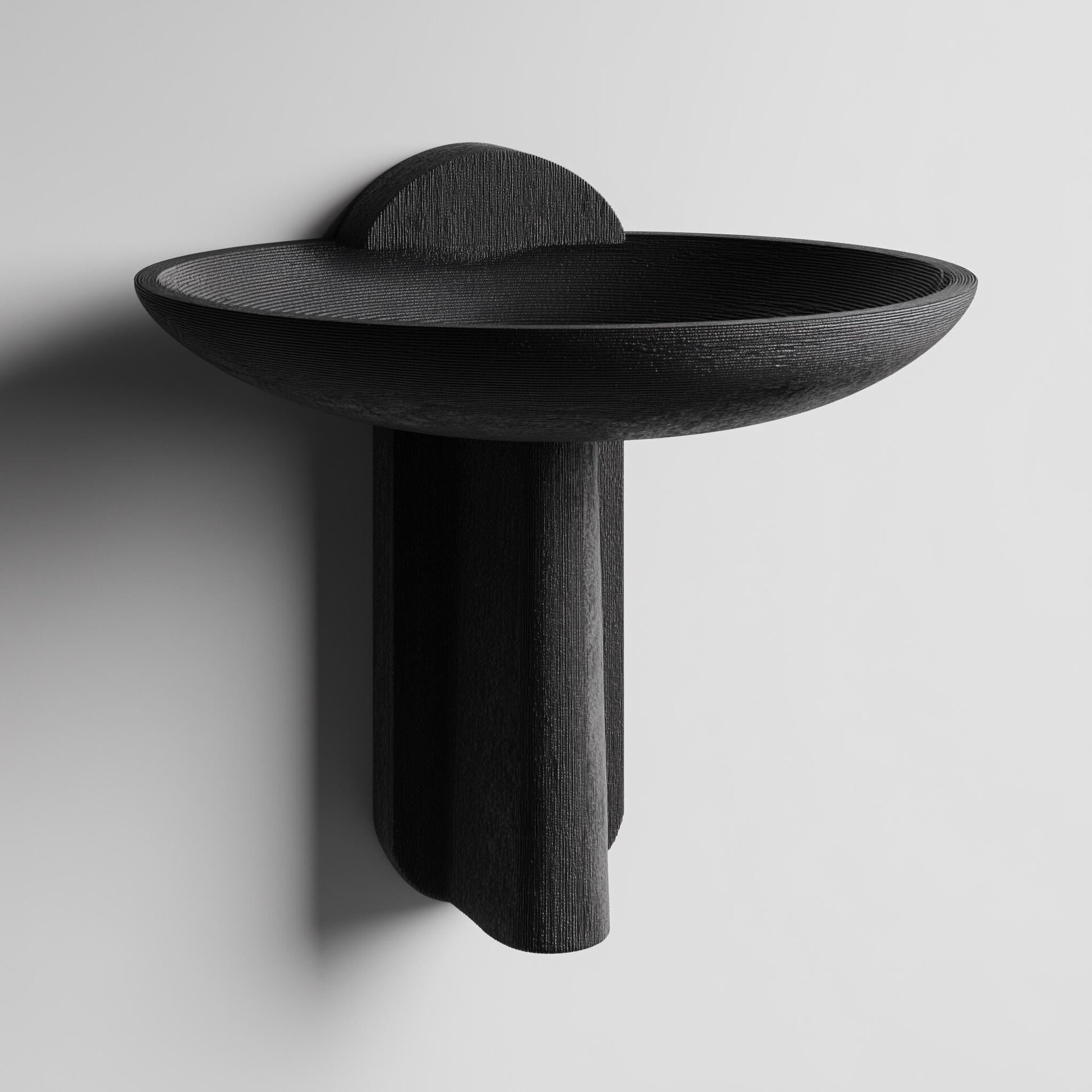 3D-gedrucktes Minimal-Schalen-Wandregal | Allzweck-Ausstellungstablett