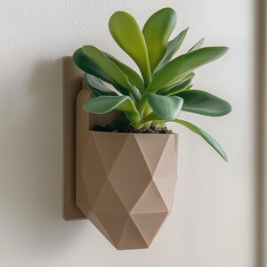 3D-gedrucktes geometrisches Wandpflanzgefäß