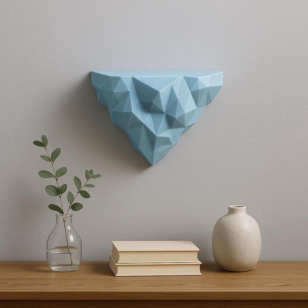 3D-gedrucktes geometrisches Polygon-Wandregal