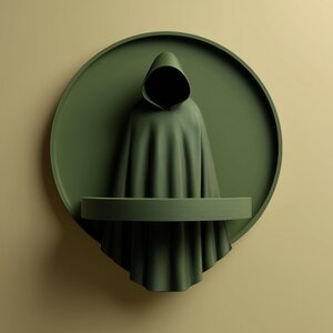 3D-gedrucktes Kapuzenfiguren-Wandregal | Dark-Fantasy-Ablagebrett