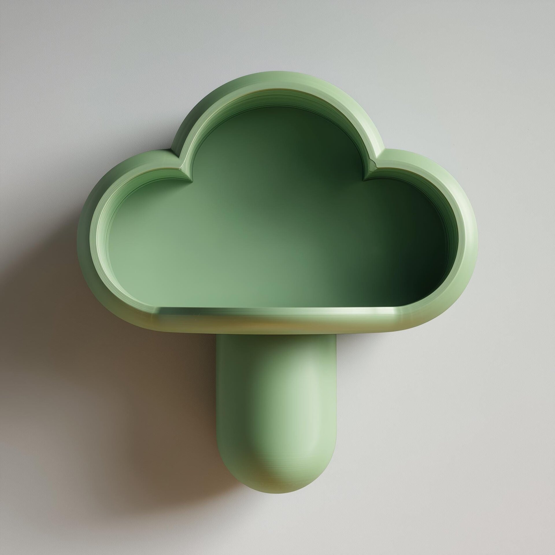 3D-gedrucktes Wolken-Wandregal | Minimalistisches schwebendes Ablagebrett