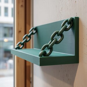 3D-gedrucktes Industriekette-Wandregal