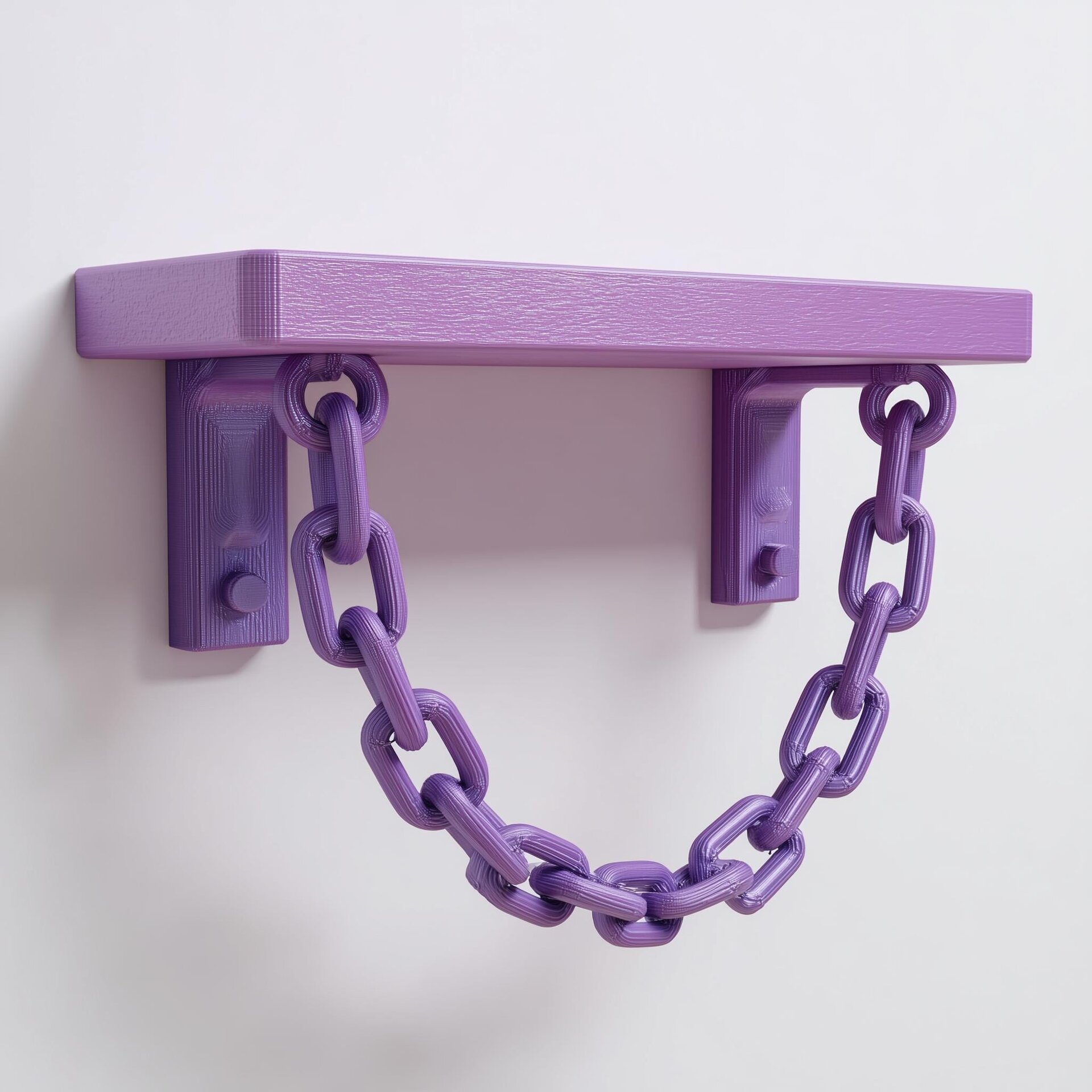 3D-gedrucktes Pastell-Ketten-Wandregal