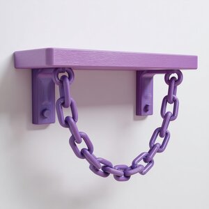 3D-gedrucktes Pastell-Ketten-Wandregal