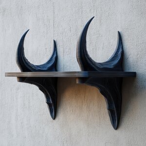 3D-gedrucktes Drachenhorn-Wandregal