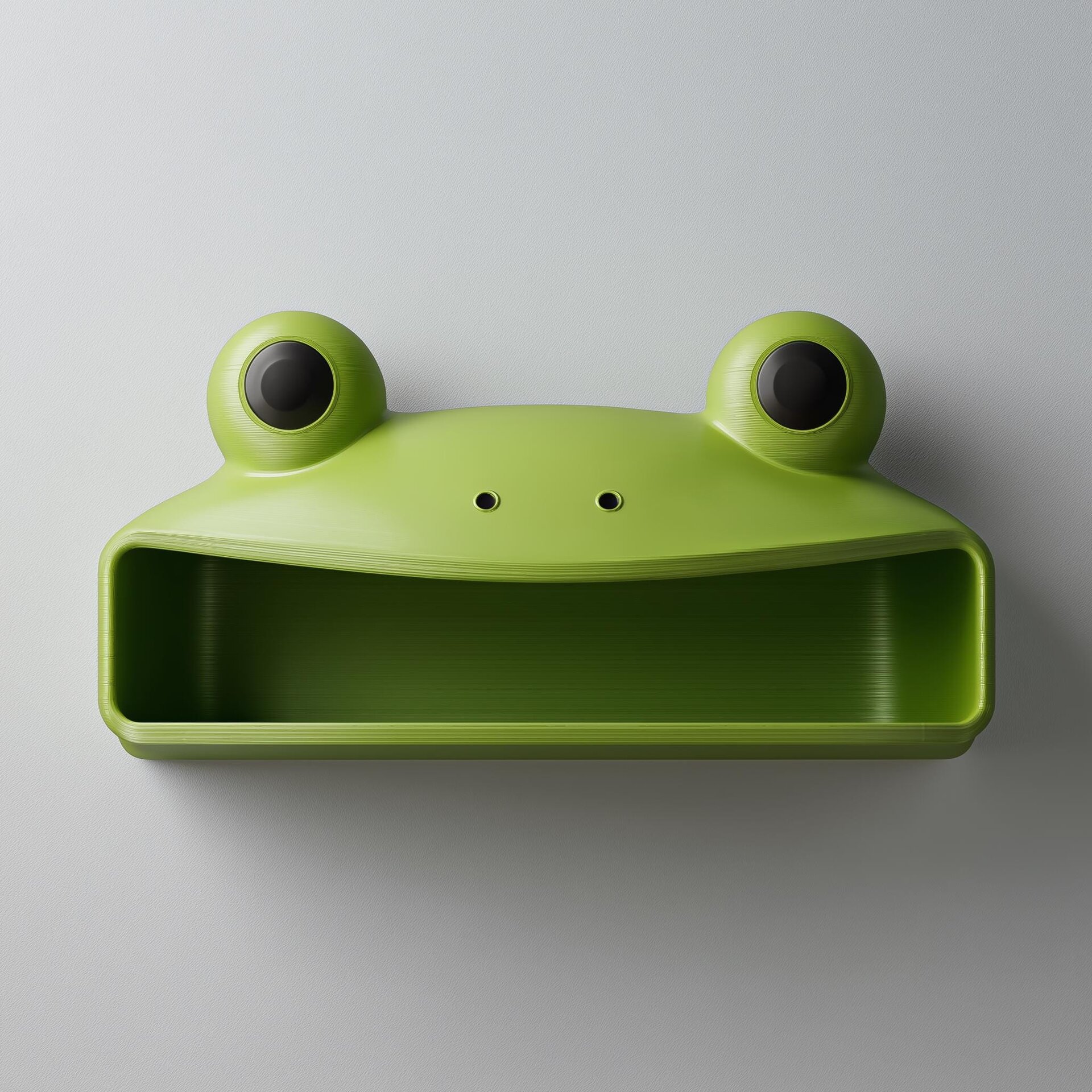 3D-gedrucktes Frosch-Wandregal | Charakter-Stauraumfach