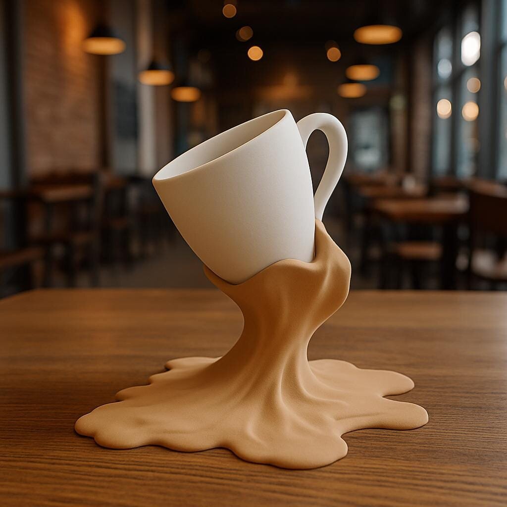 3D-gedruckter Tassenhalter für verschütteten Kaffee
