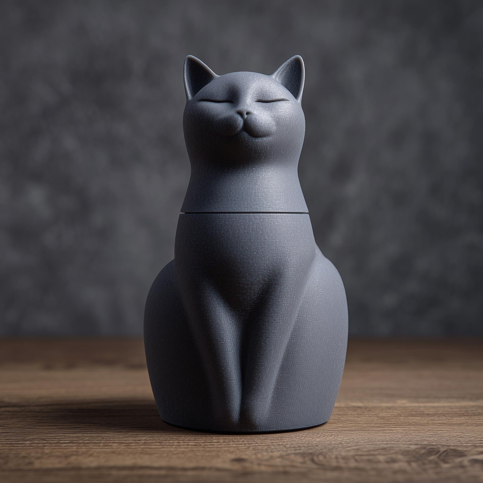 3D-gedruckte ruhige Katzen-Gedenkurne