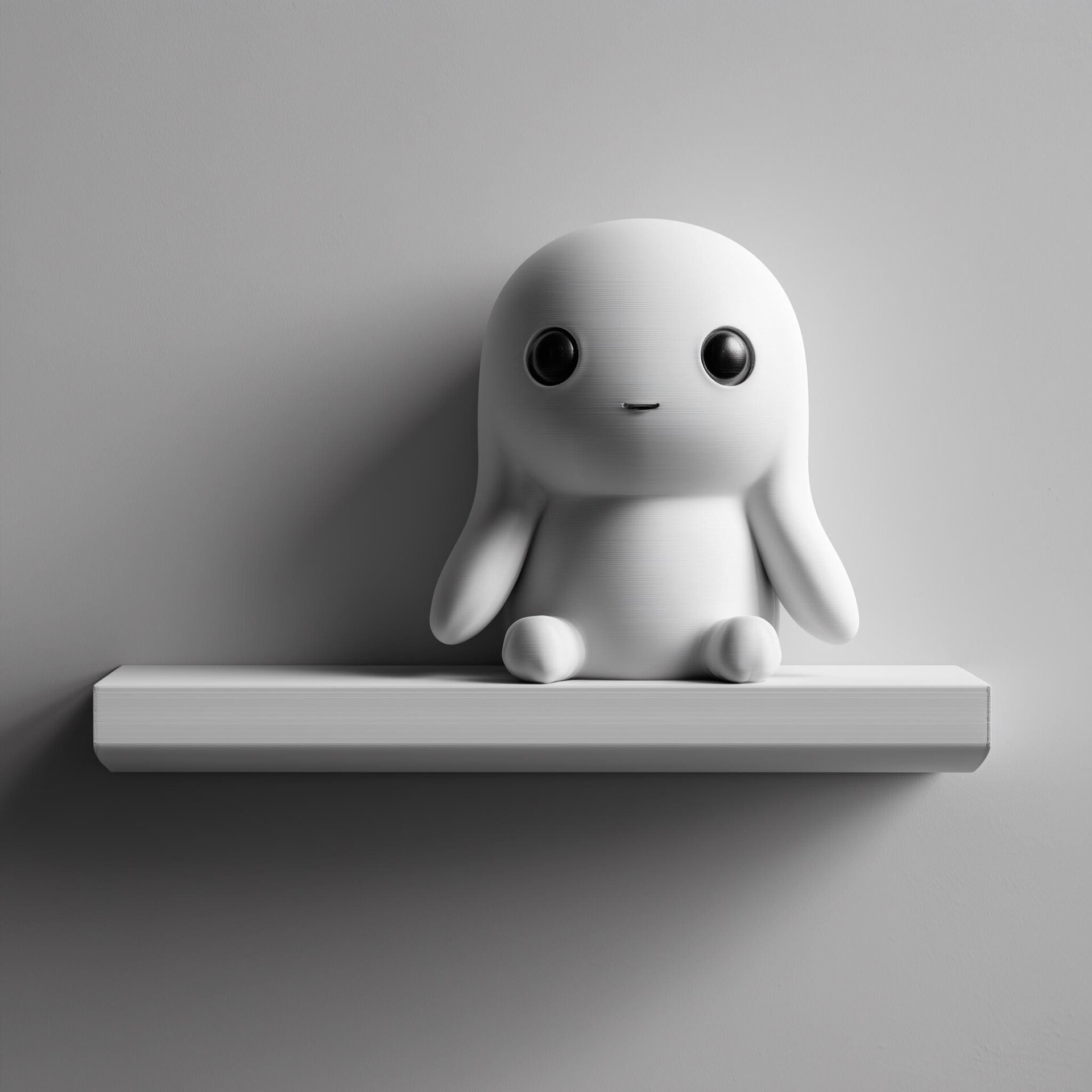 3D-gedrucktes Hasenfigur-Wandregal