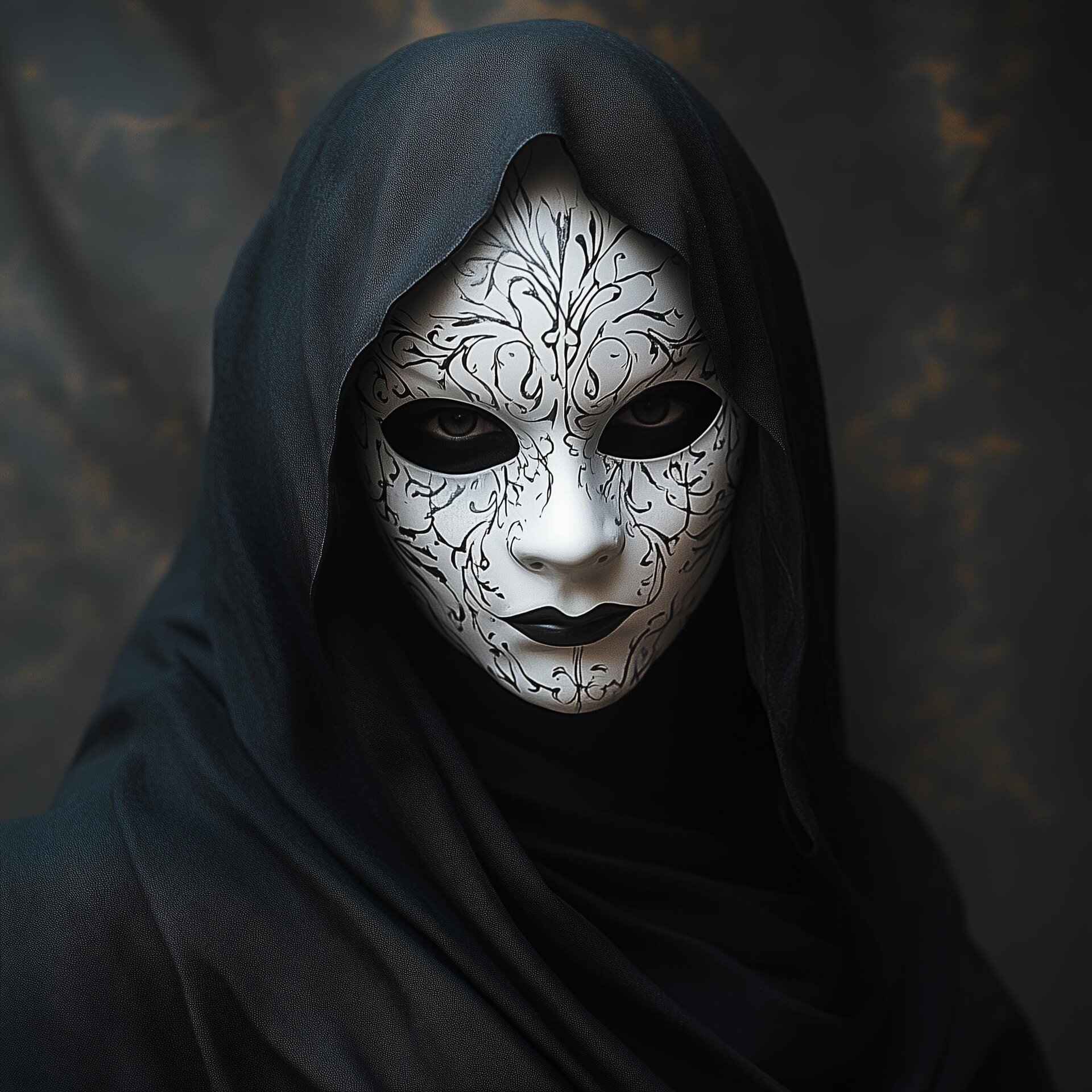 Gothic-Maskenball-Halbmaske | 3D-gedrucktes Kostüm