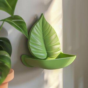 3D-gedrucktes Botanisches Blatt-Wandregal