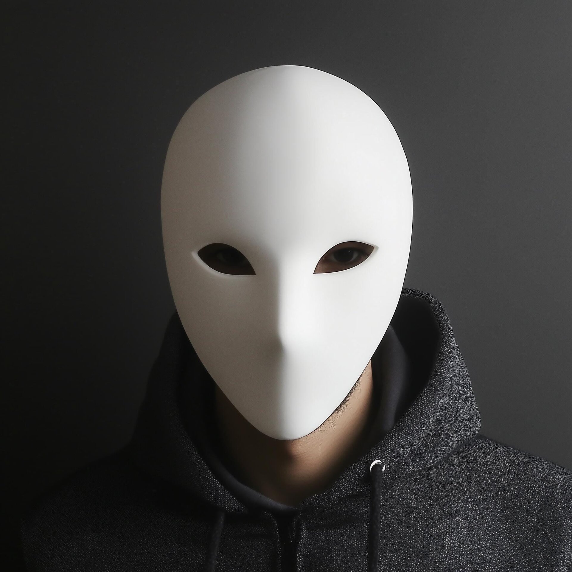 Blanke Gesichtsmaske | Minimalistische Cosplay-Kostümmaske
