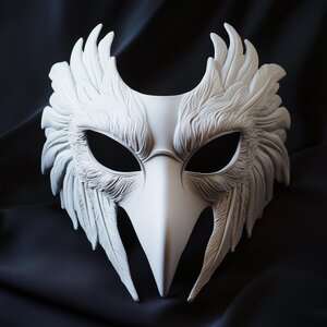 Vogelmaske | Gefiederte Raben-Cosplaymaske | Halloween-Kostümmaske