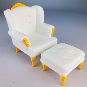 3D-gedrucktes 1:12 viktorianisches Sofa und Hocker