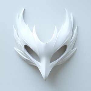 3D-gedruckte Vogelmaske | Raben-Maskeraden-Accessoire