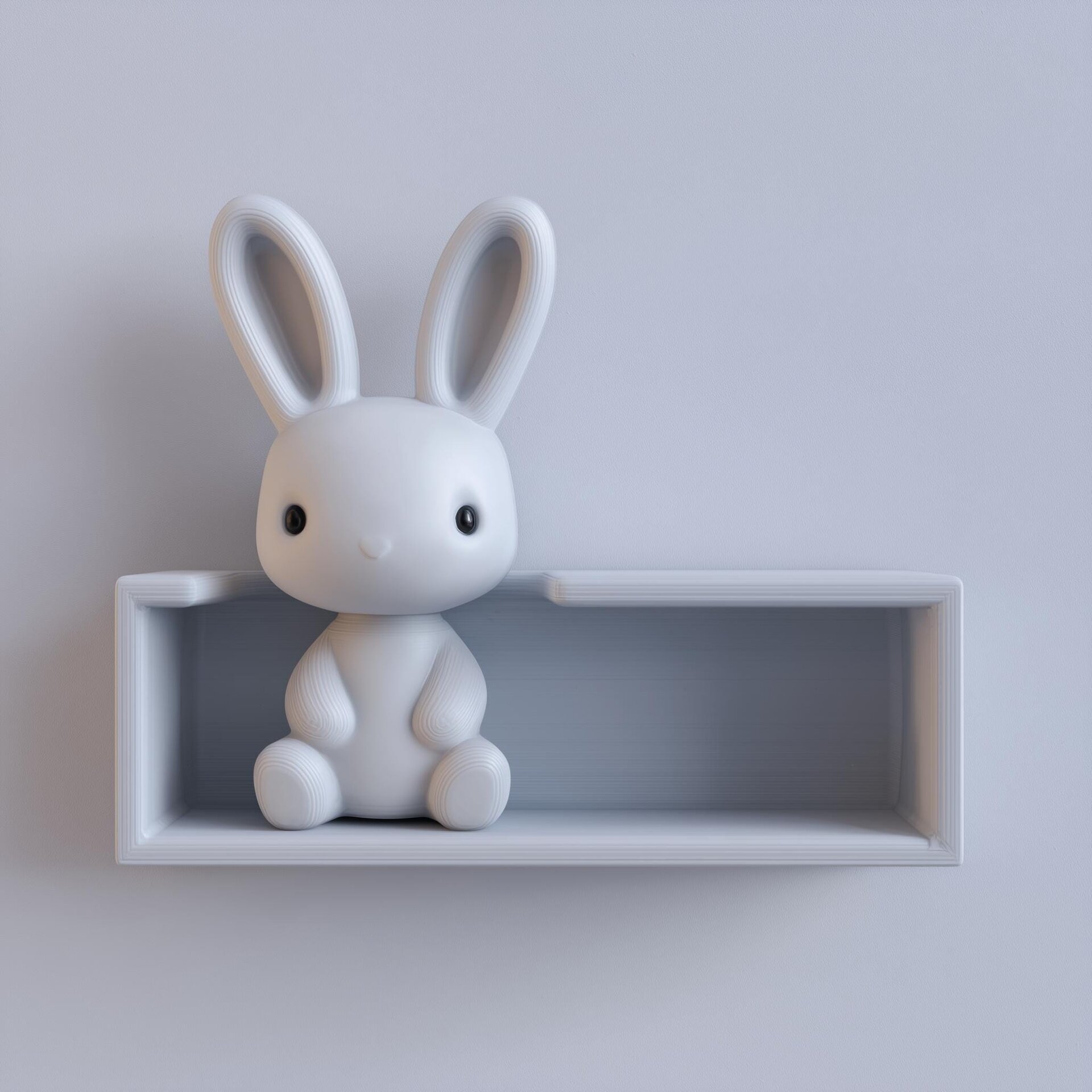 3D-gedrucktes Hasen-Wandregal