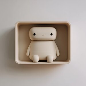 3D-gedrucktes Figuren-Nischen-Wandregal