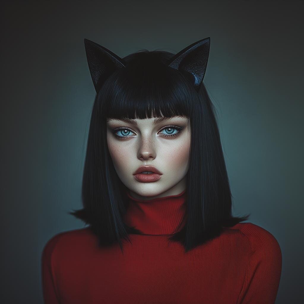 3D-gedrucktes Gothic-Katzenohren-Stirnband
