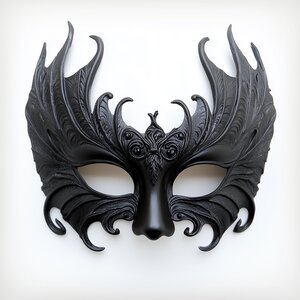 3D-gedruckte Gothic-Maskeraden-Halbmaske