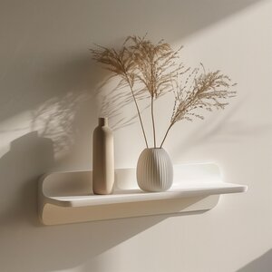 Kleines 3D-gedrucktes Wandregal | Minimalistische Schwebeablage