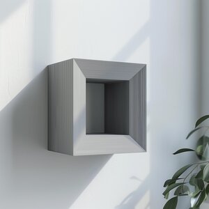 3D-gedrucktes Wandregal mit quadratischem Rahmen
