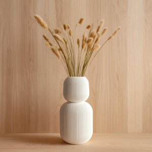3D-gedruckte gestapelte geometrische Vase