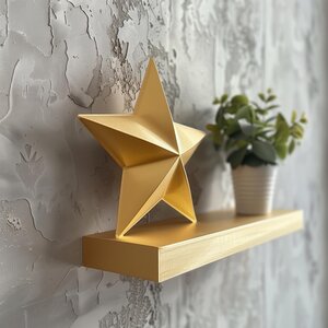 3D-gedrucktes Stern-Wandregal