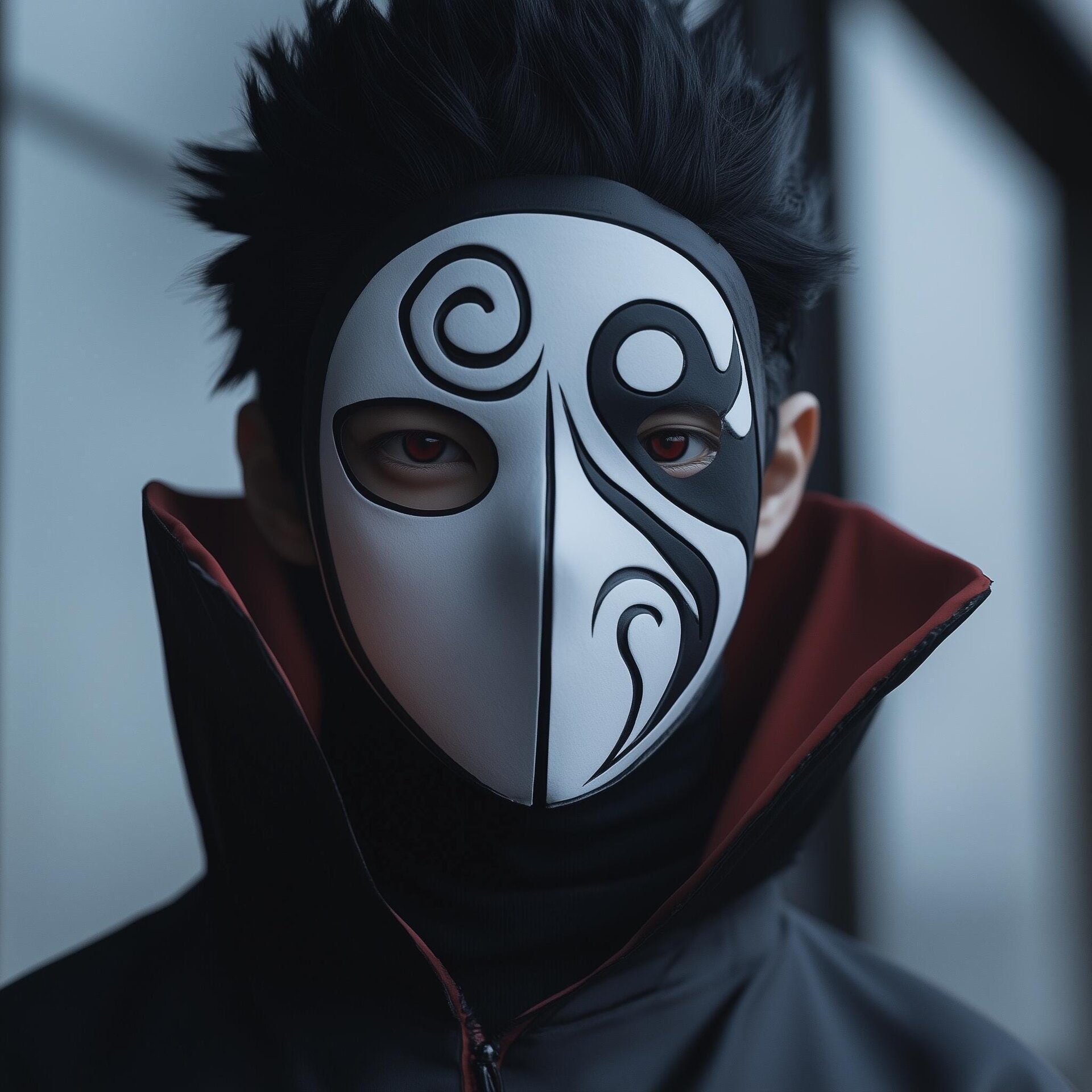 Anime-inspirierte Cosplaymaske | Wirbel-Design Fantasy-Kostümmasken | Conventions Fotoshootings Halloween, Rollenspiel