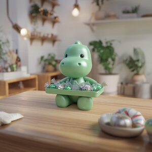 3D-gedruckte Baby-Dinosaurier-Süßigkeitenschale | Figuren-Tablett