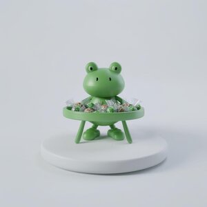 3D-gedruckte Frosch-Süßigkeitenschale | Cottagecore-Figuren-Tablett