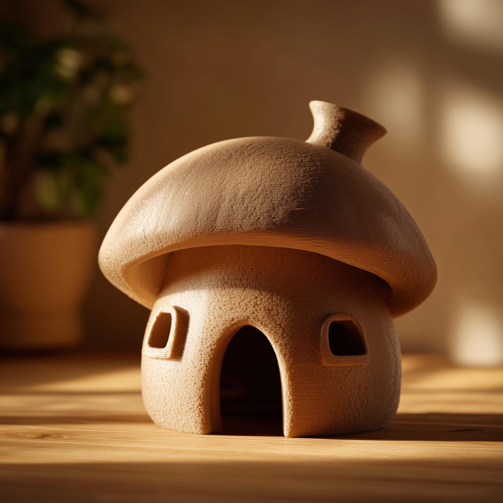 3D-gedrucktes Pilz-Versteck für Kleintiere | Hamsterhaus